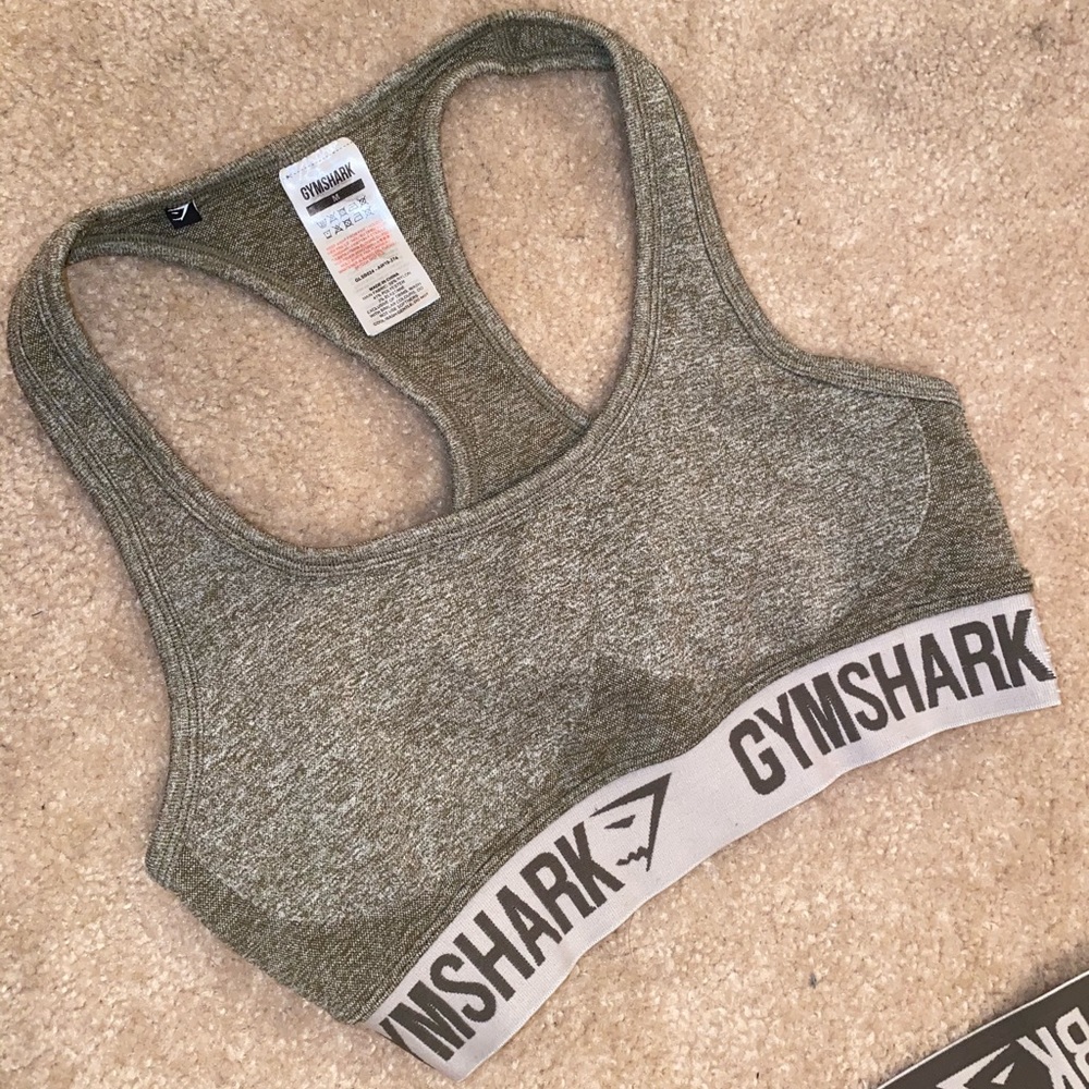 Like New Flex Bra (Gymshark, Khaki, Medium)